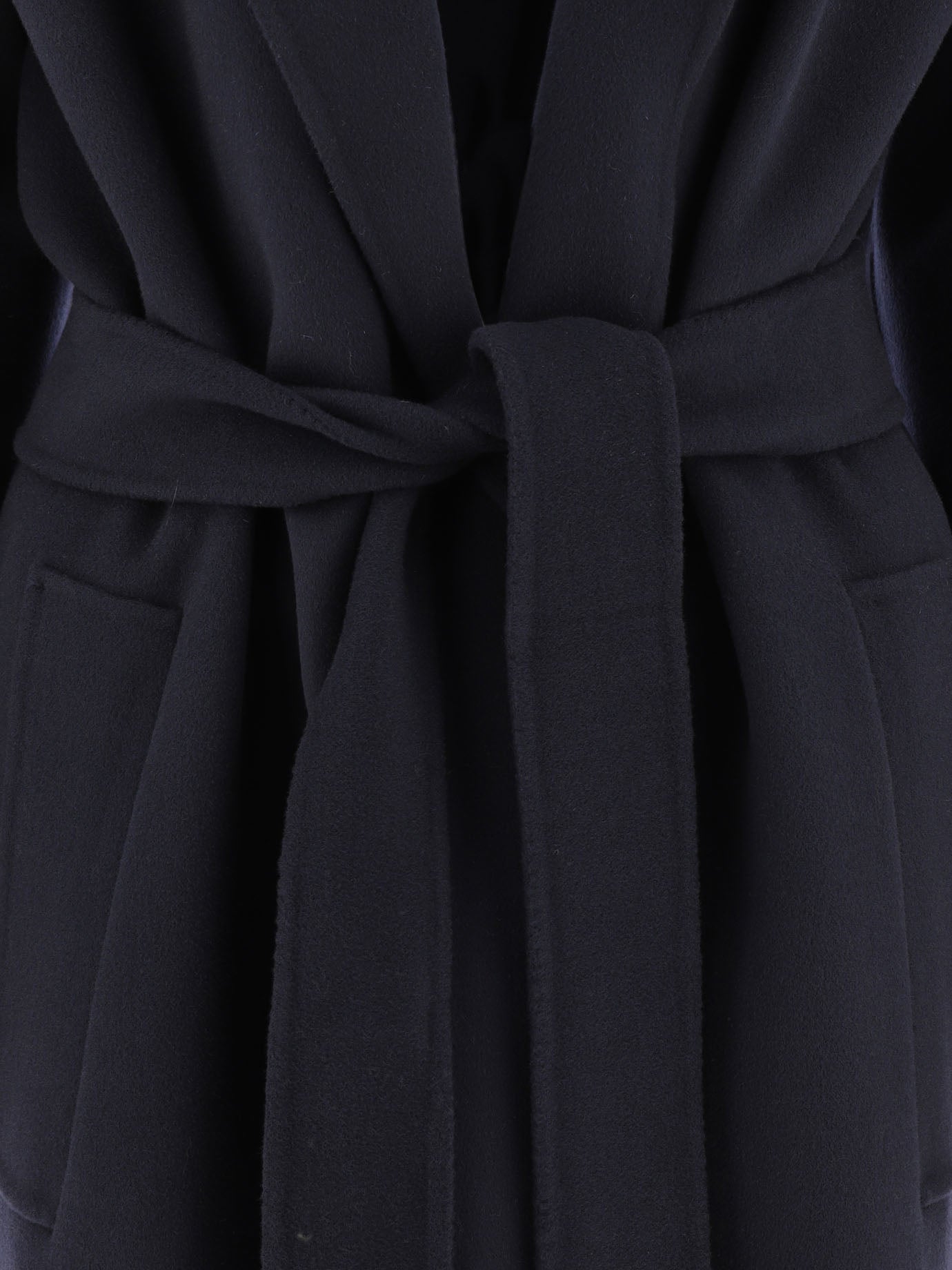 "Agata" wool belted long coat