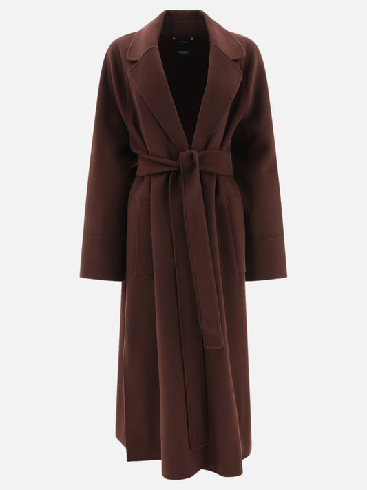 "Agata" wool belted long coat