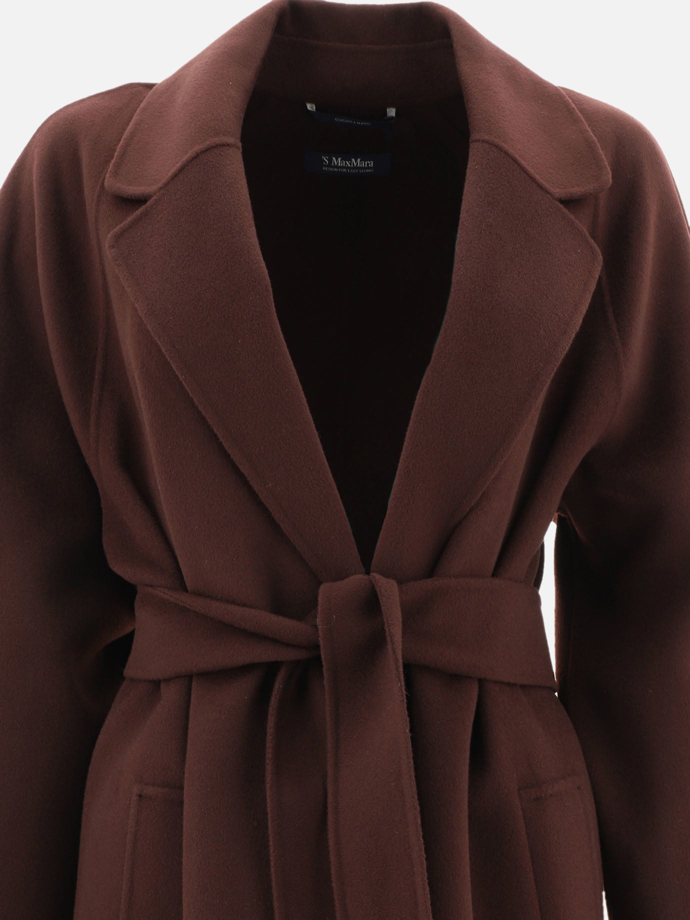 Cappotti lunghi Solid colour  Bordeaux - Max Mara S Donna | PDP | VIETTI Online Store | thumbnail_3