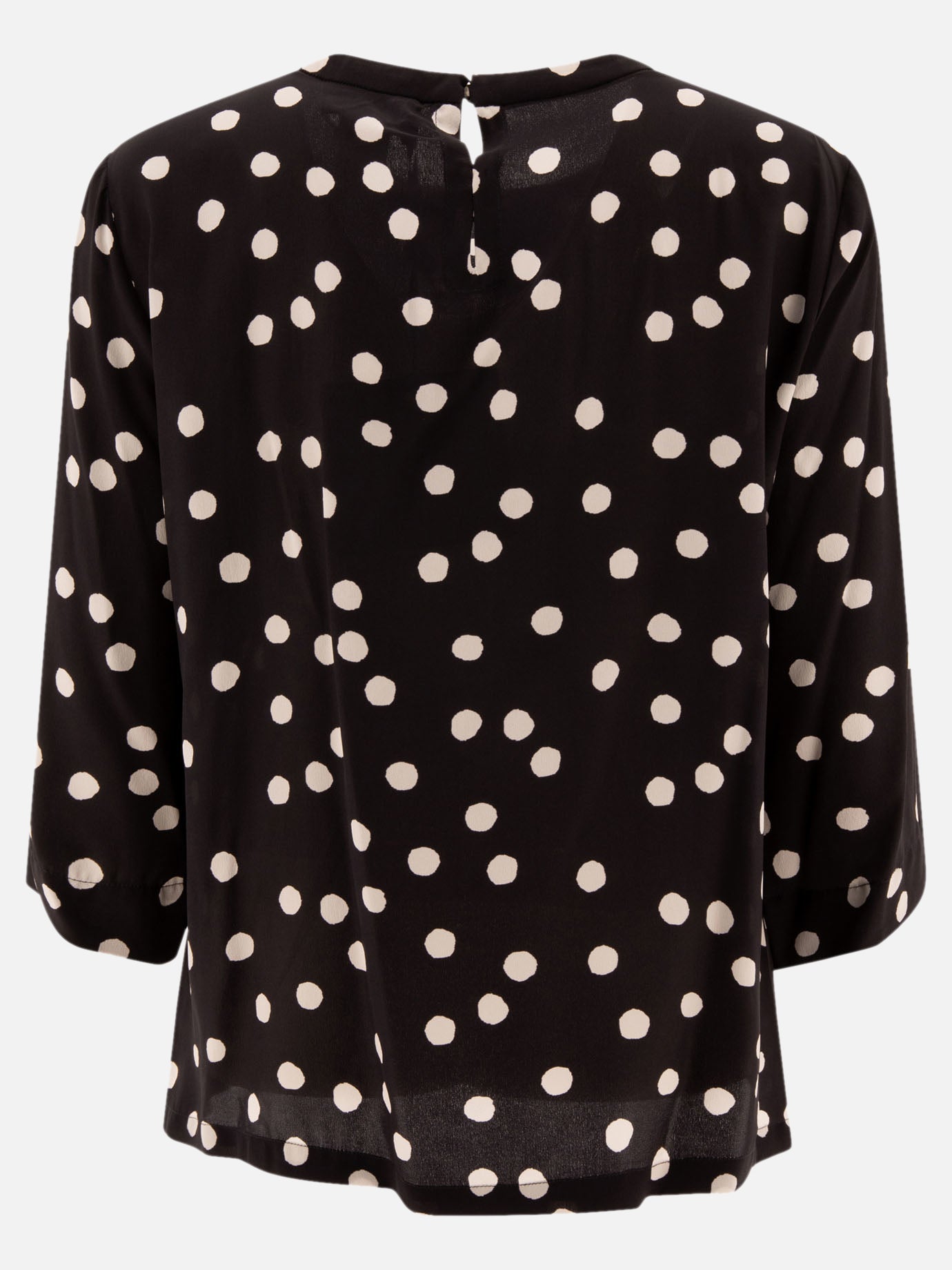 Max Mara S "Arturo" printed crêpe de chine blouse Black