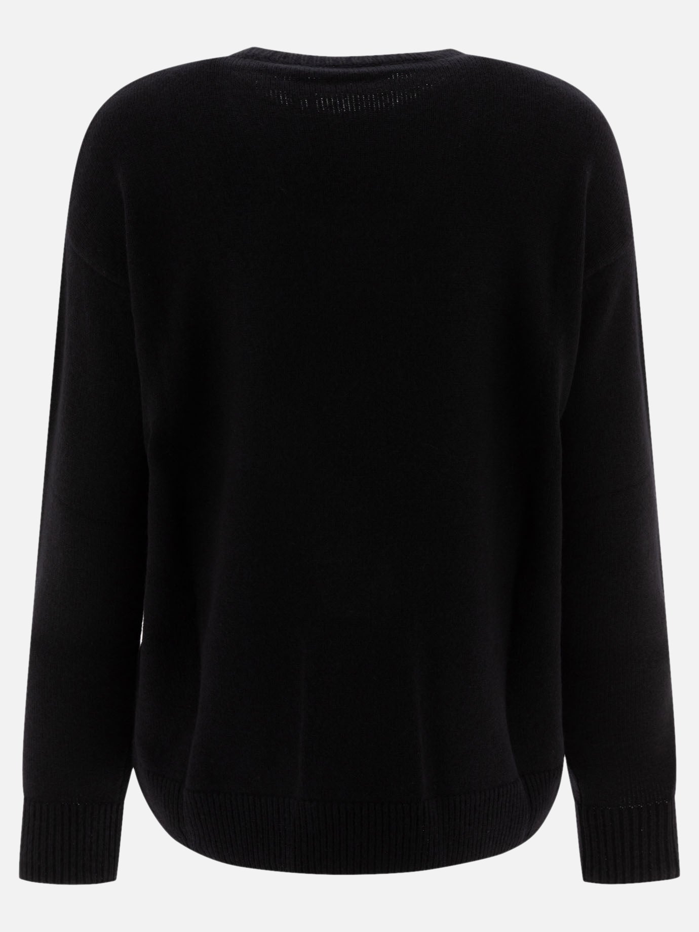 Max Mara S "Kassel" wool and cashmere sweater with logo Black