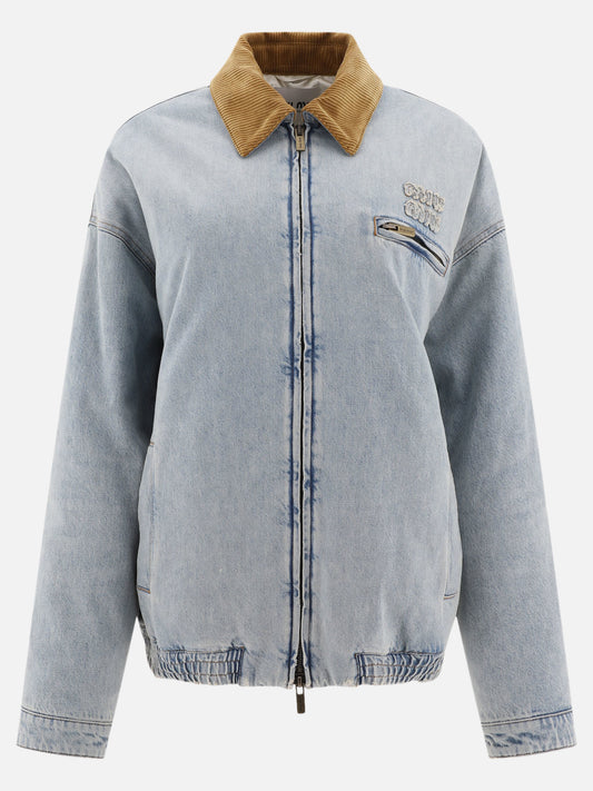 Bomber Solid colour  Azzurro - Miu Miu Donna | PLP | VIETTI Online Store 
