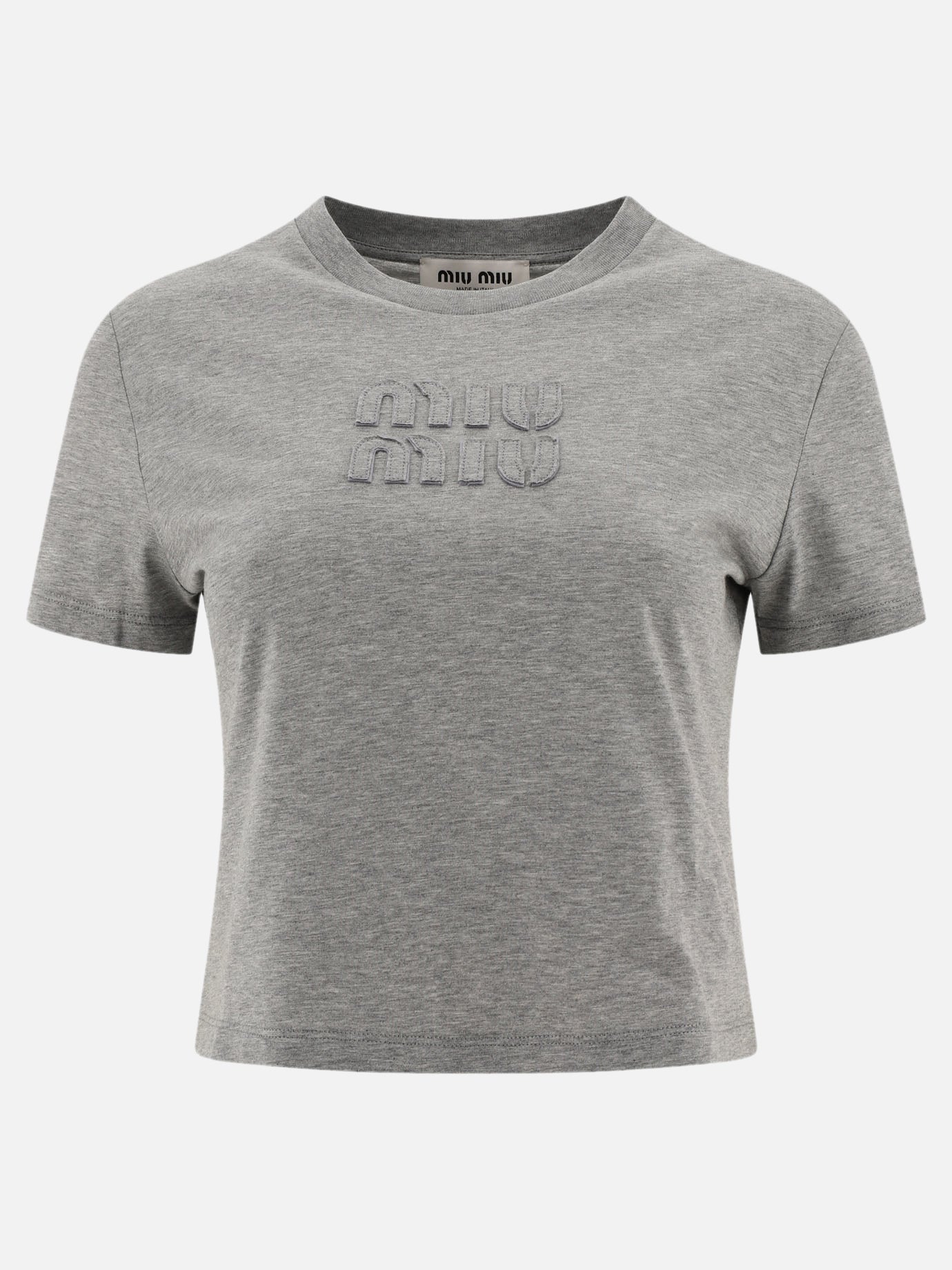 Vietti Miu Miu T-shirt con logo ricamato