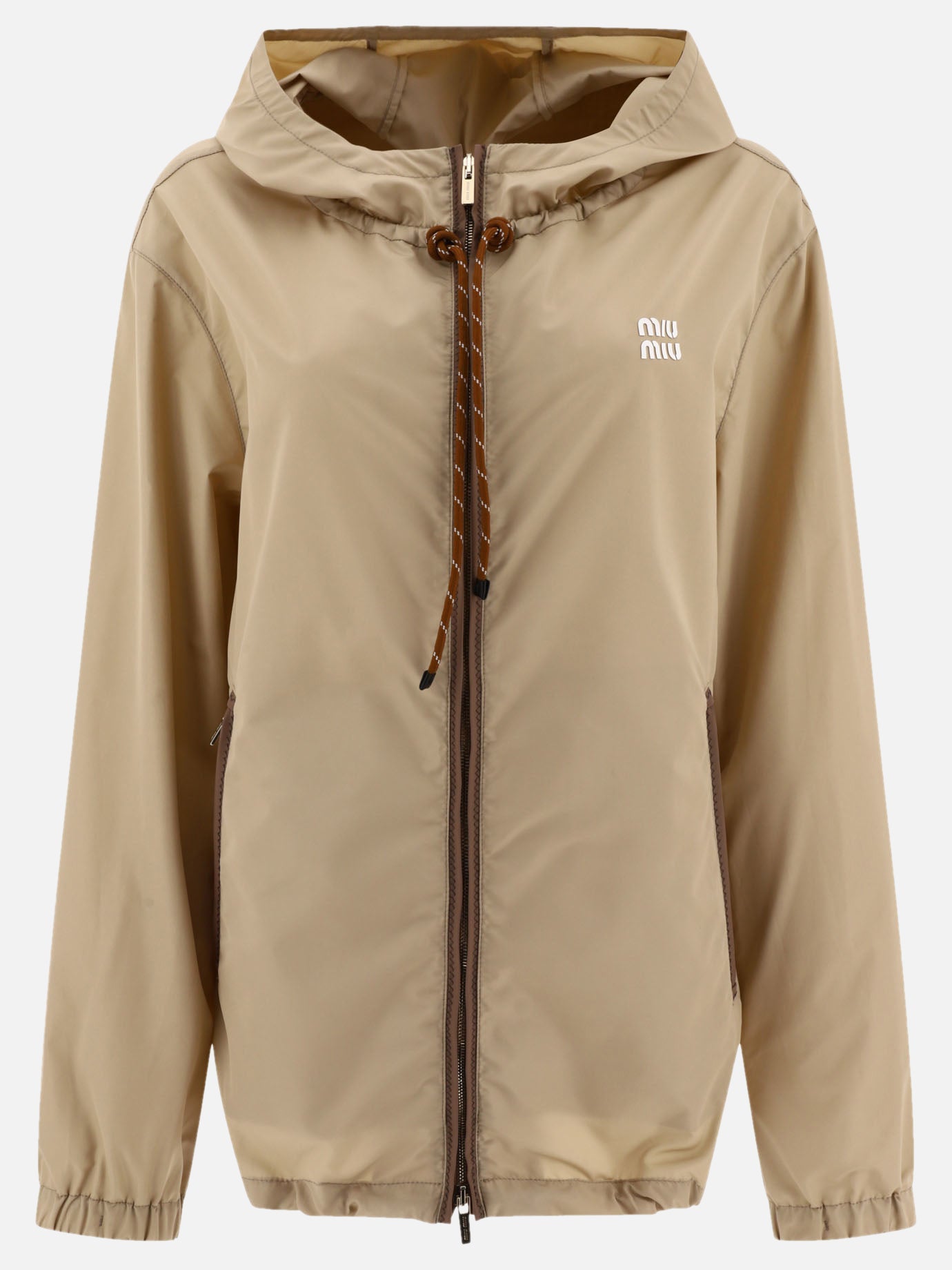 Giacche a vento Solid colour  Beige - Miu Miu Donna | PDP | VIETTI Online Store | Zoom-Modal
