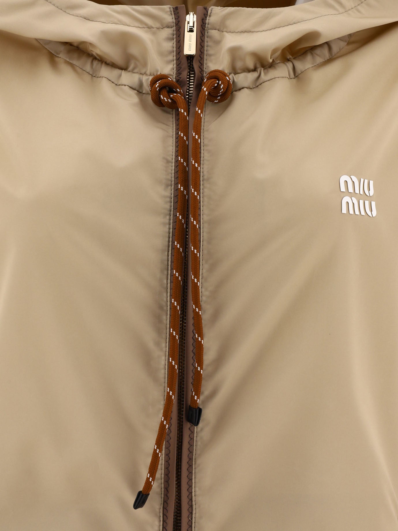 Giacche a vento Solid colour  Beige - Miu Miu Donna | PDP | VIETTI Online Store | thumbnail_3
