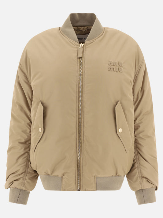 Bomber Solid colour  Beige - Miu Miu Donna | PLP | VIETTI Online Store 
