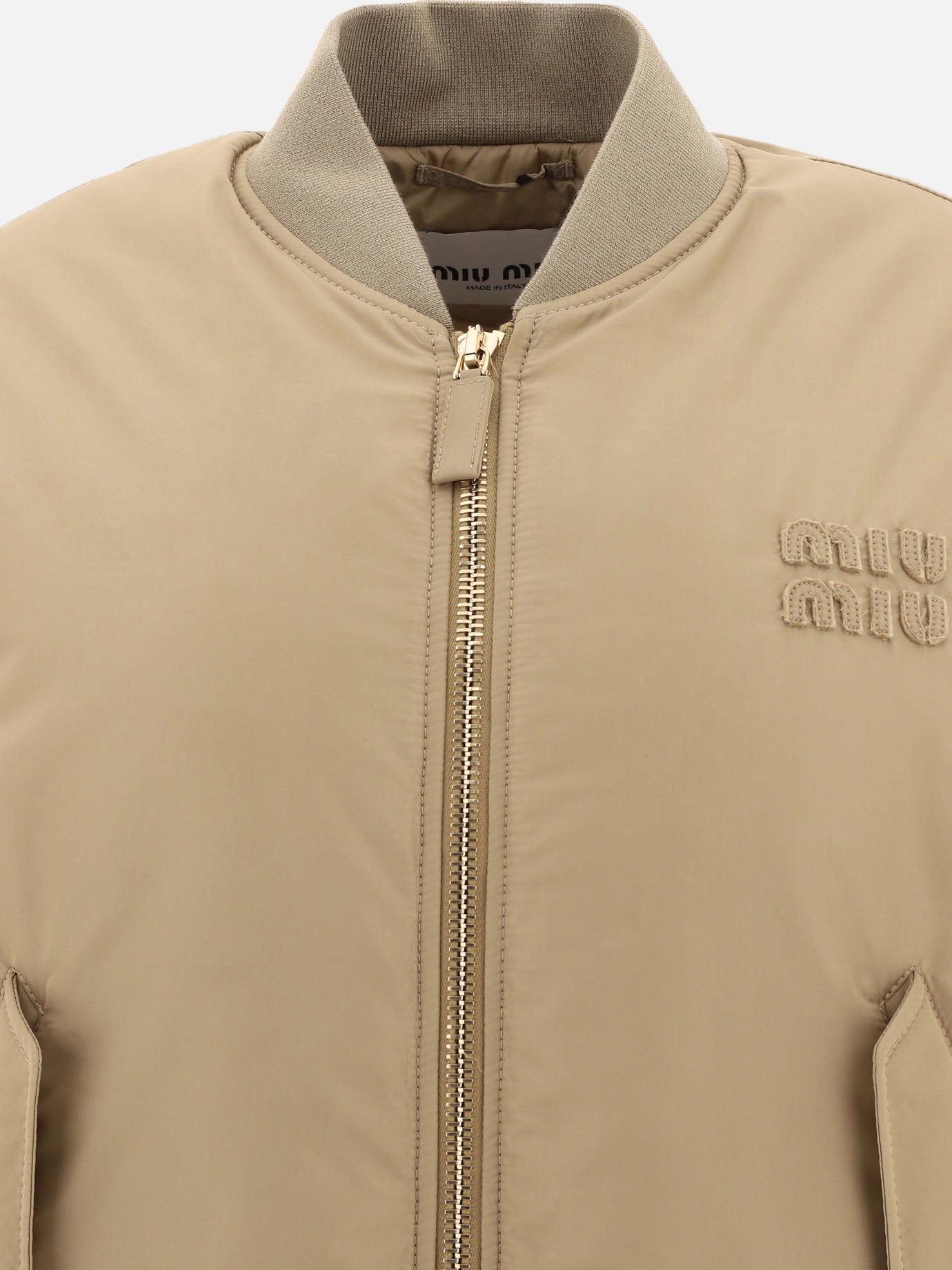 Bomber Solid colour  Beige - Miu Miu Donna | PDP | VIETTI Online Store | thumbnail_3