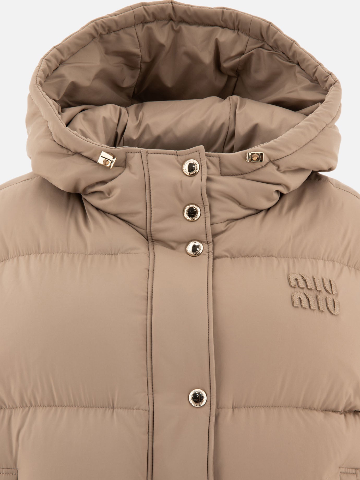Piumini corti Solid colour  Beige - Miu Miu Donna | PDP | VIETTI Online Store | Zoom-Modal_3
