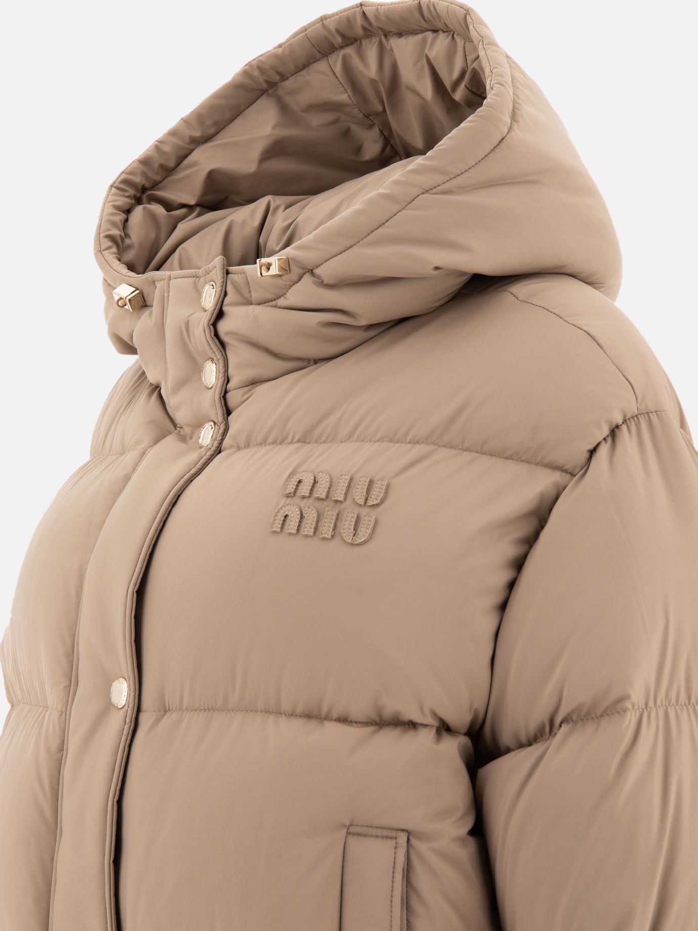 Piumini corti Solid colour  Beige - Miu Miu Donna | PDP | VIETTI Online Store | Zoom-Modal_4
