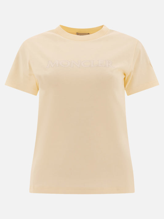 Moncler T-shirt with crystals Beige