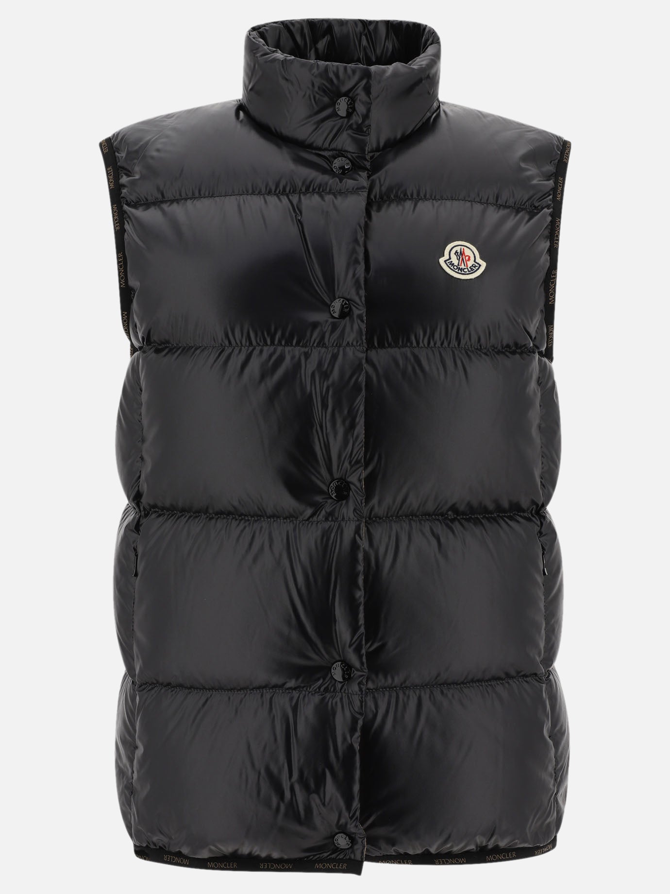 Giacche smanicate Solid colour  Nero - Moncler Donna | PDP | VIETTI Online Store | Zoom-Modal
