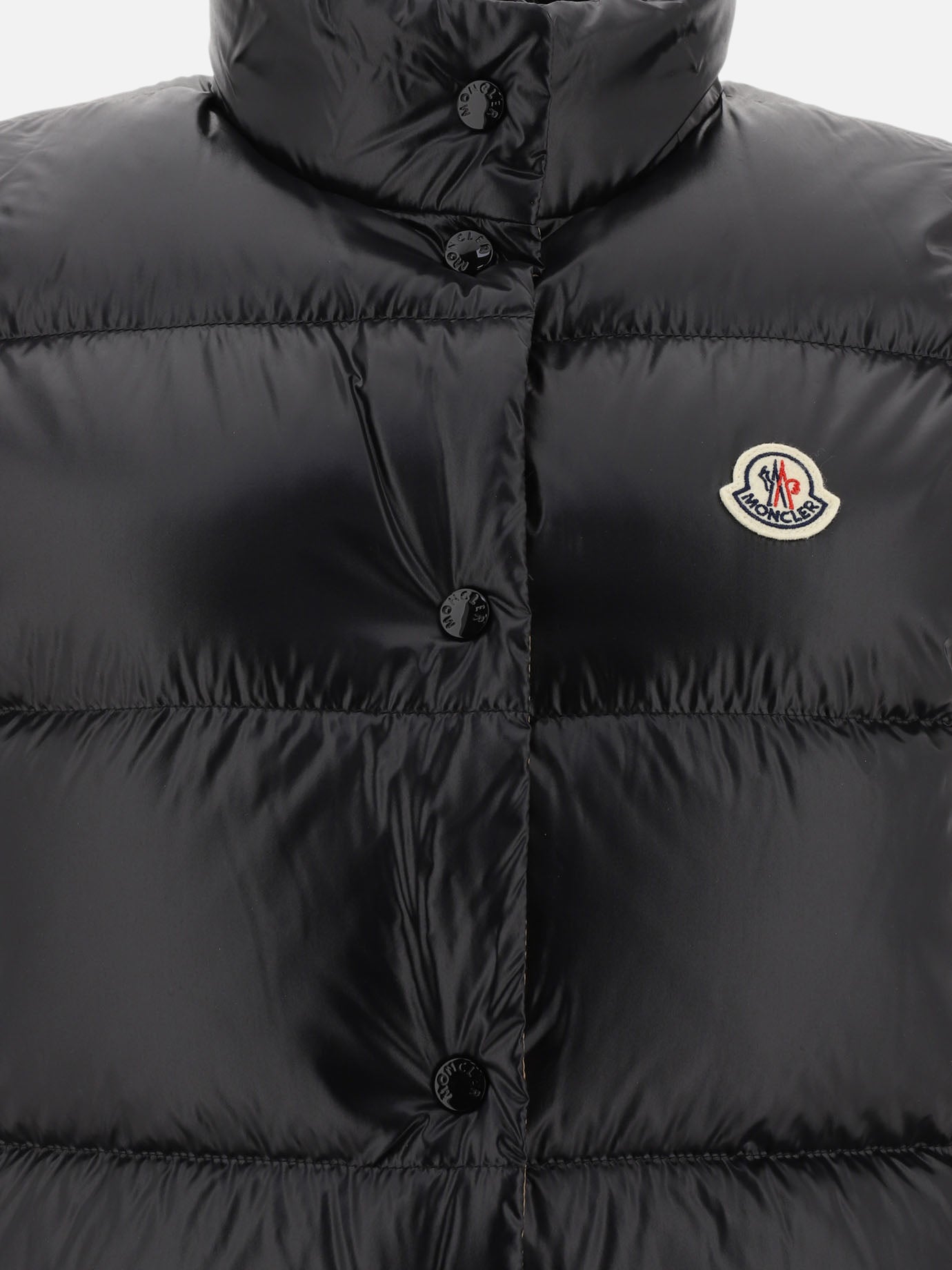 Giacche smanicate Solid colour  Nero - Moncler Donna | PDP | VIETTI Online Store | thumbnail_3