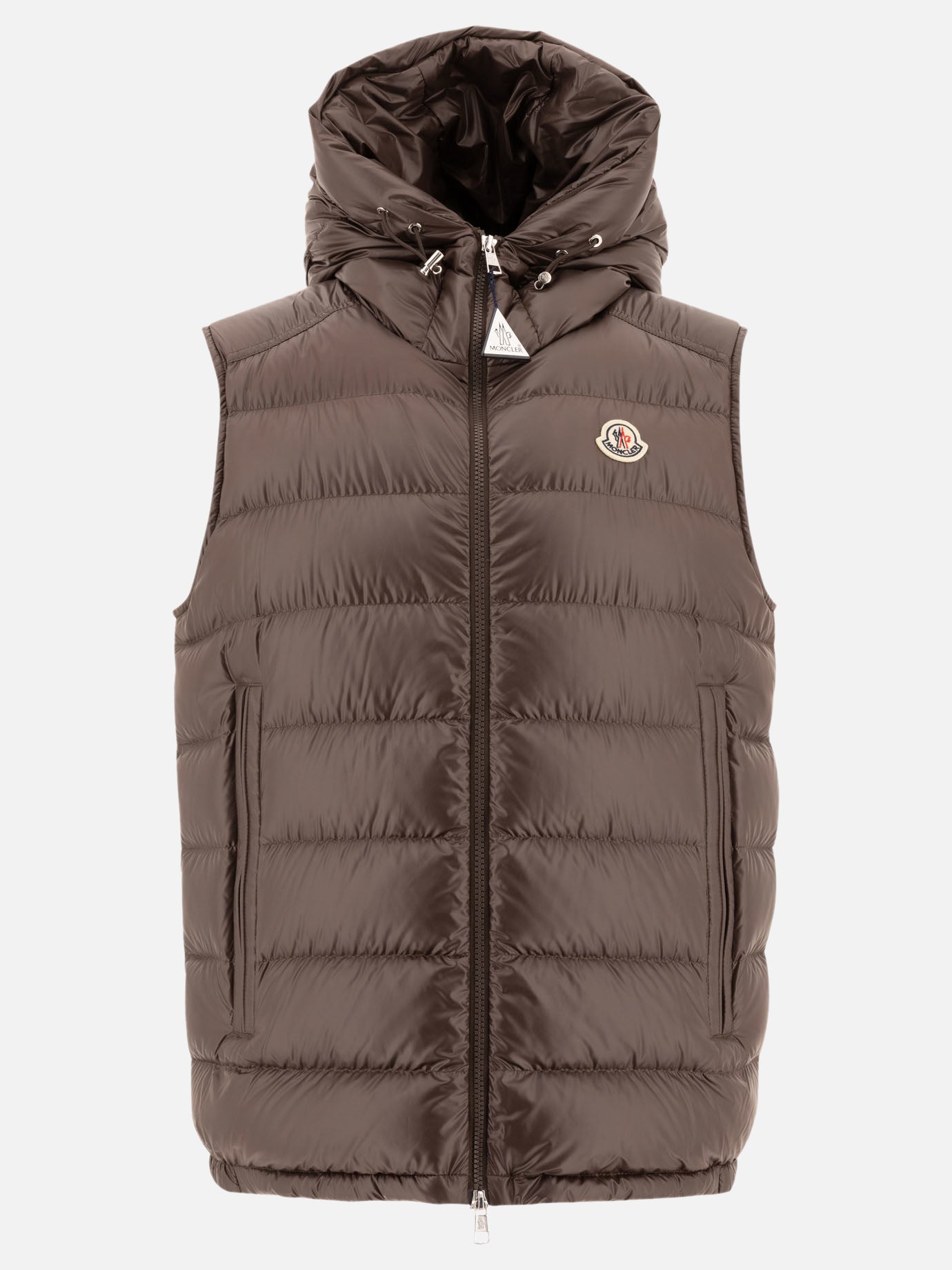 Giacche smanicate Solid colour  Marrone - Moncler Uomo | PDP | VIETTI Online Store | Zoom-Modal

