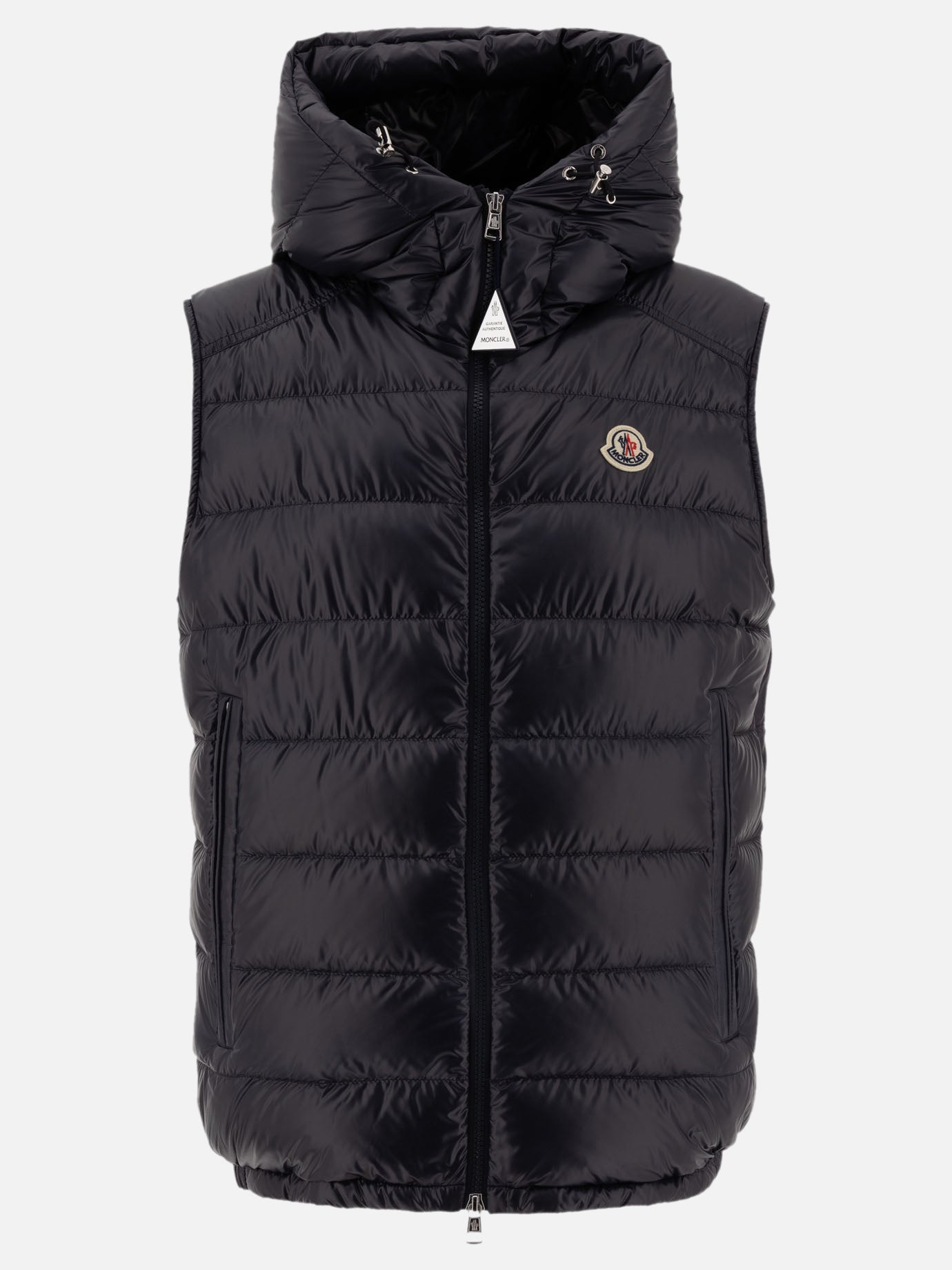 Giacche smanicate Solid colour  Blu - Moncler Uomo | PDP | VIETTI Online Store | thumbnail