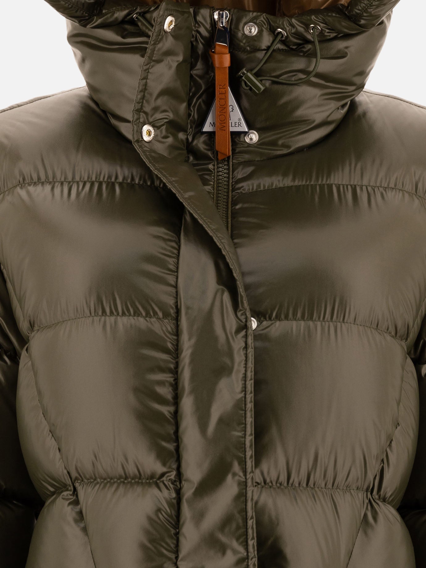 Piumini lunghi Solid colour  Verde - Moncler Donna | PDP | VIETTI Online Store | thumbnail_3