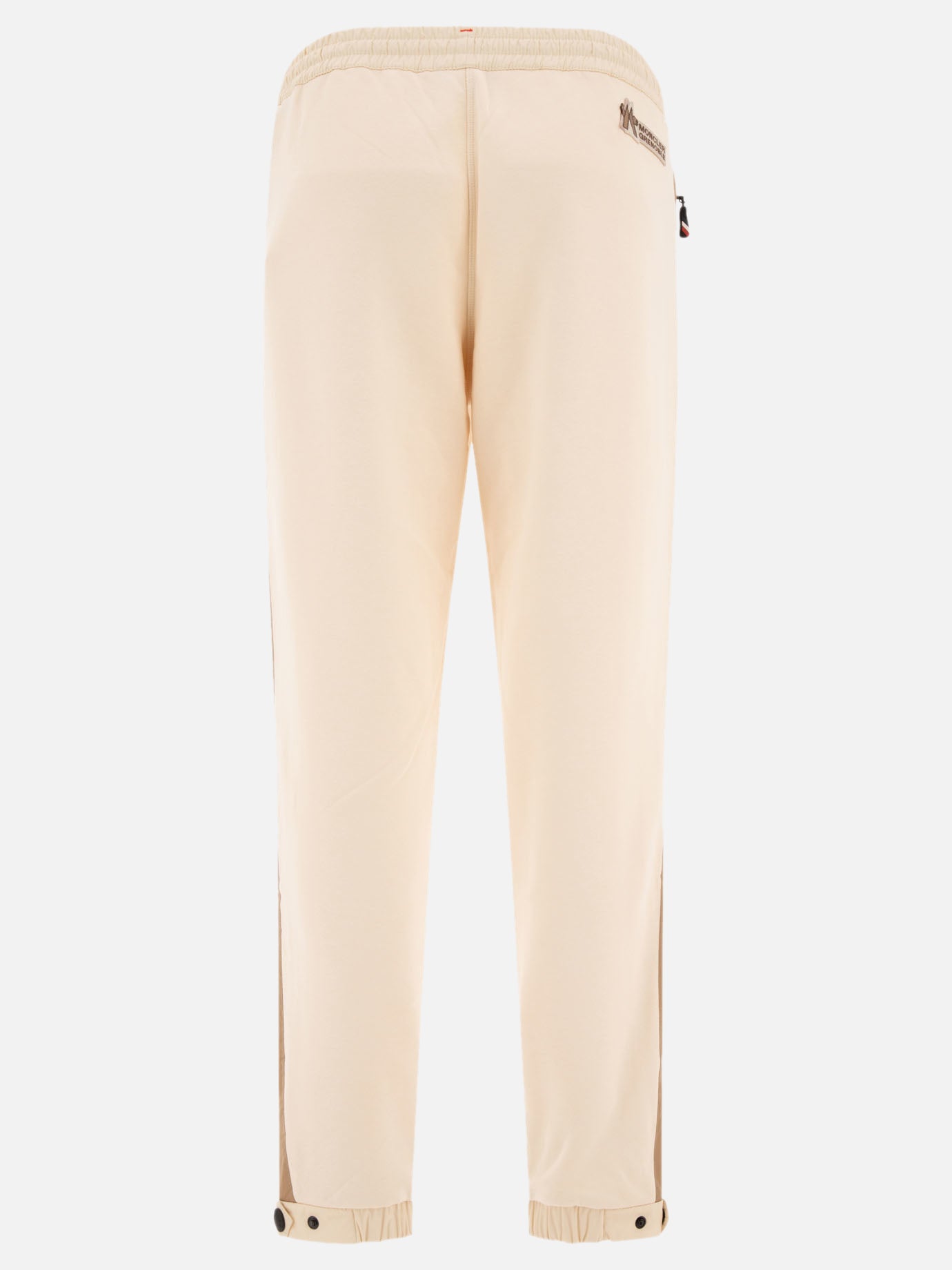 Moncler Grenoble Padded joggers with mountain logo Beige