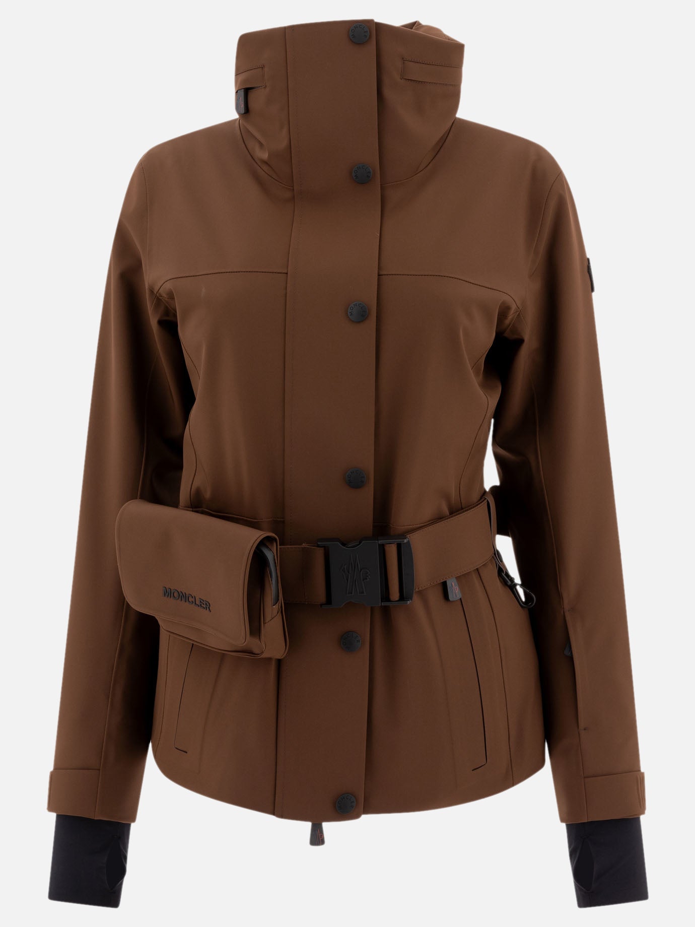 Giacche tecniche Solid colour  Marrone - Moncler Grenoble Donna | PDP | VIETTI Online Store | thumbnail
