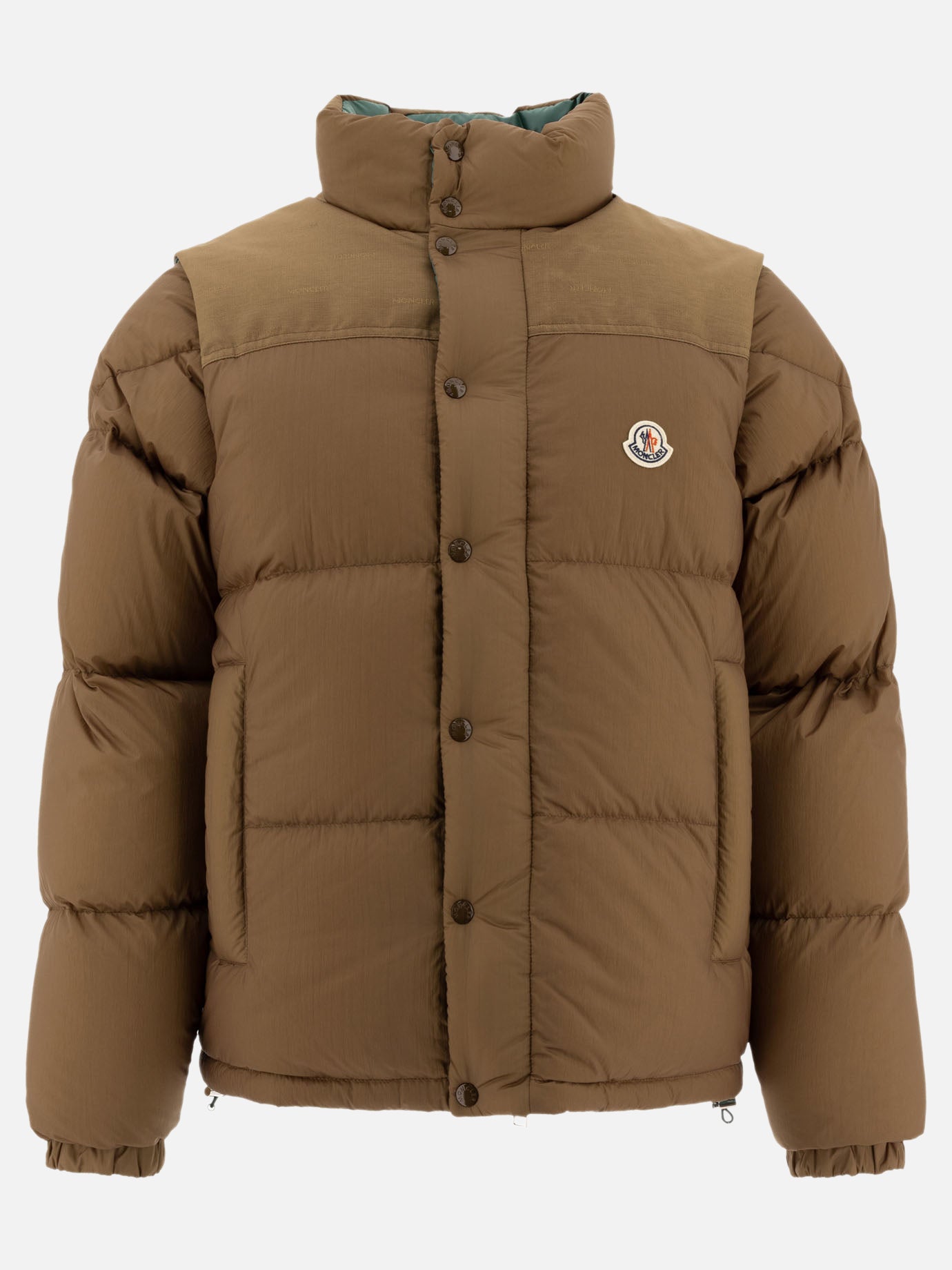 Down jackets Solid colour  Brown - Moncler Men | PDP | VIETTI Online Store | Zoom-Modal
