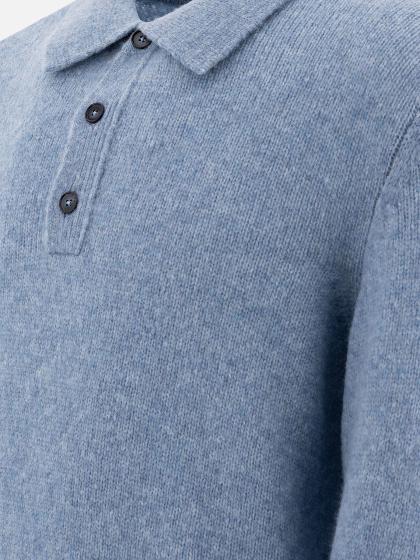 "Lee" merino wool-blend polo sweater