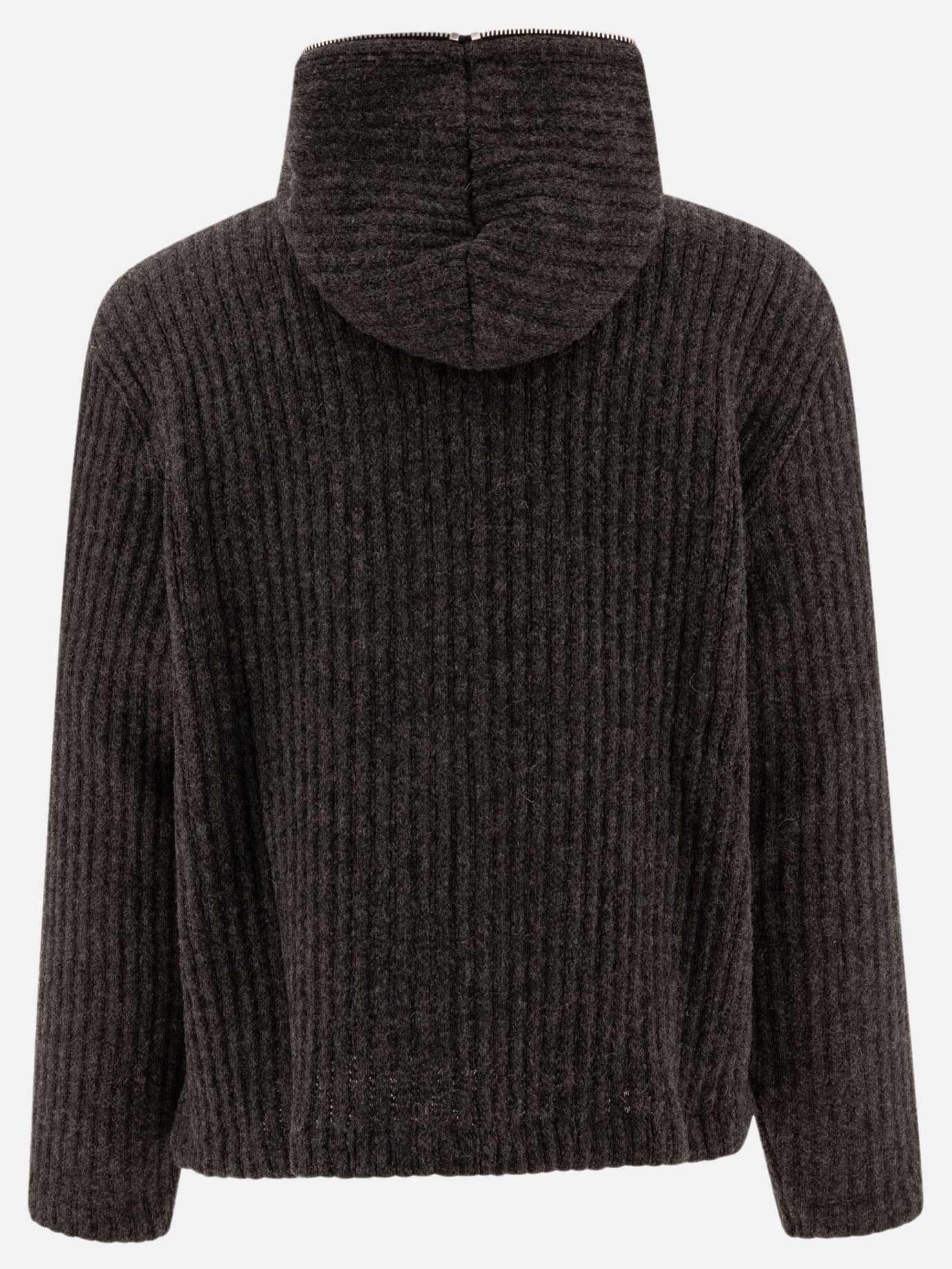 Ribbed full zip sweater