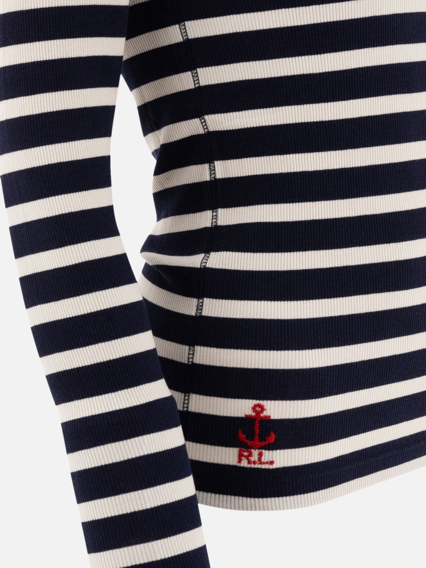 Polo Ralph Lauren Striped rib-knit turtleneck sweater Blue