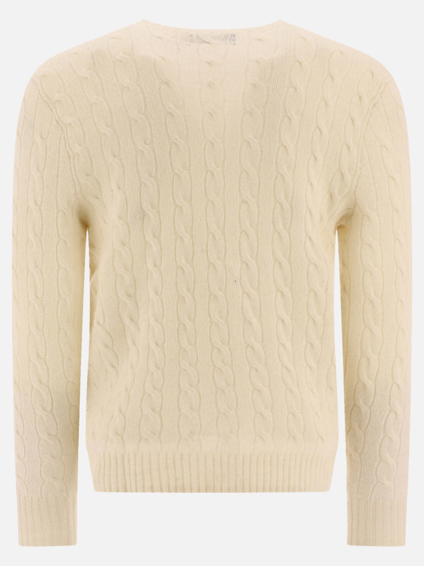 Polo Ralph Lauren "Pony" cable-knit sweater Beige