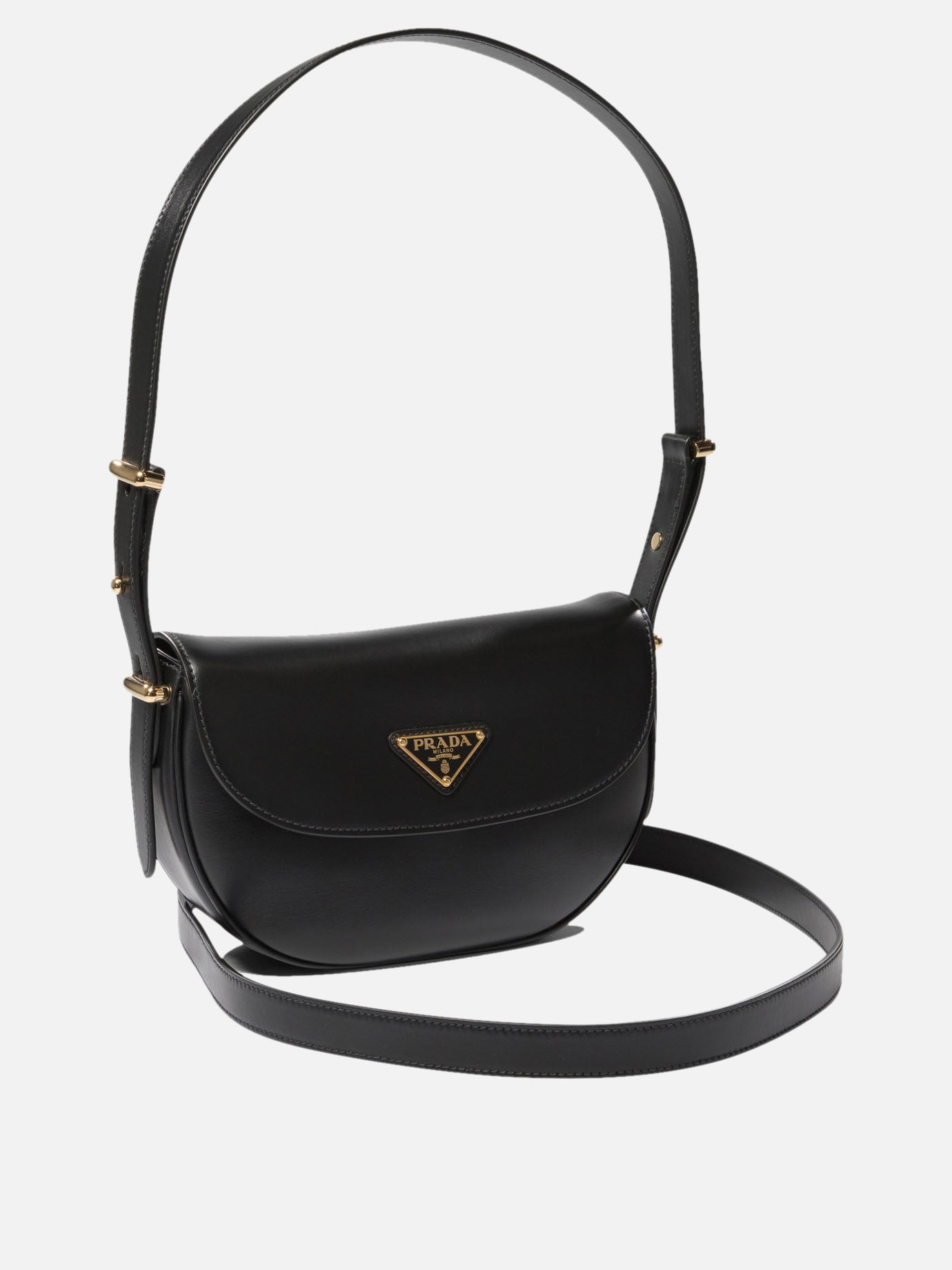 "Prada Arqué" shoulder bag with flap