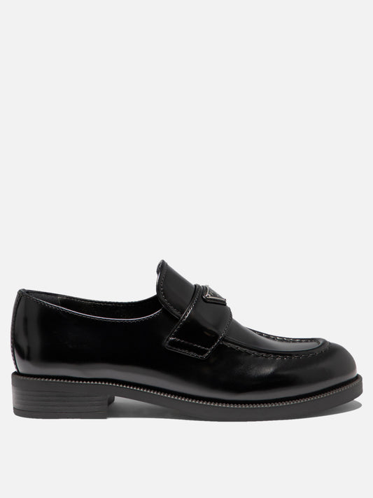 Brushed leather loafers