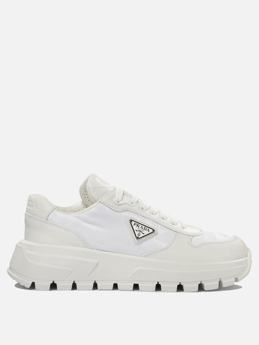 Prada Sneakers with triangle pattern White