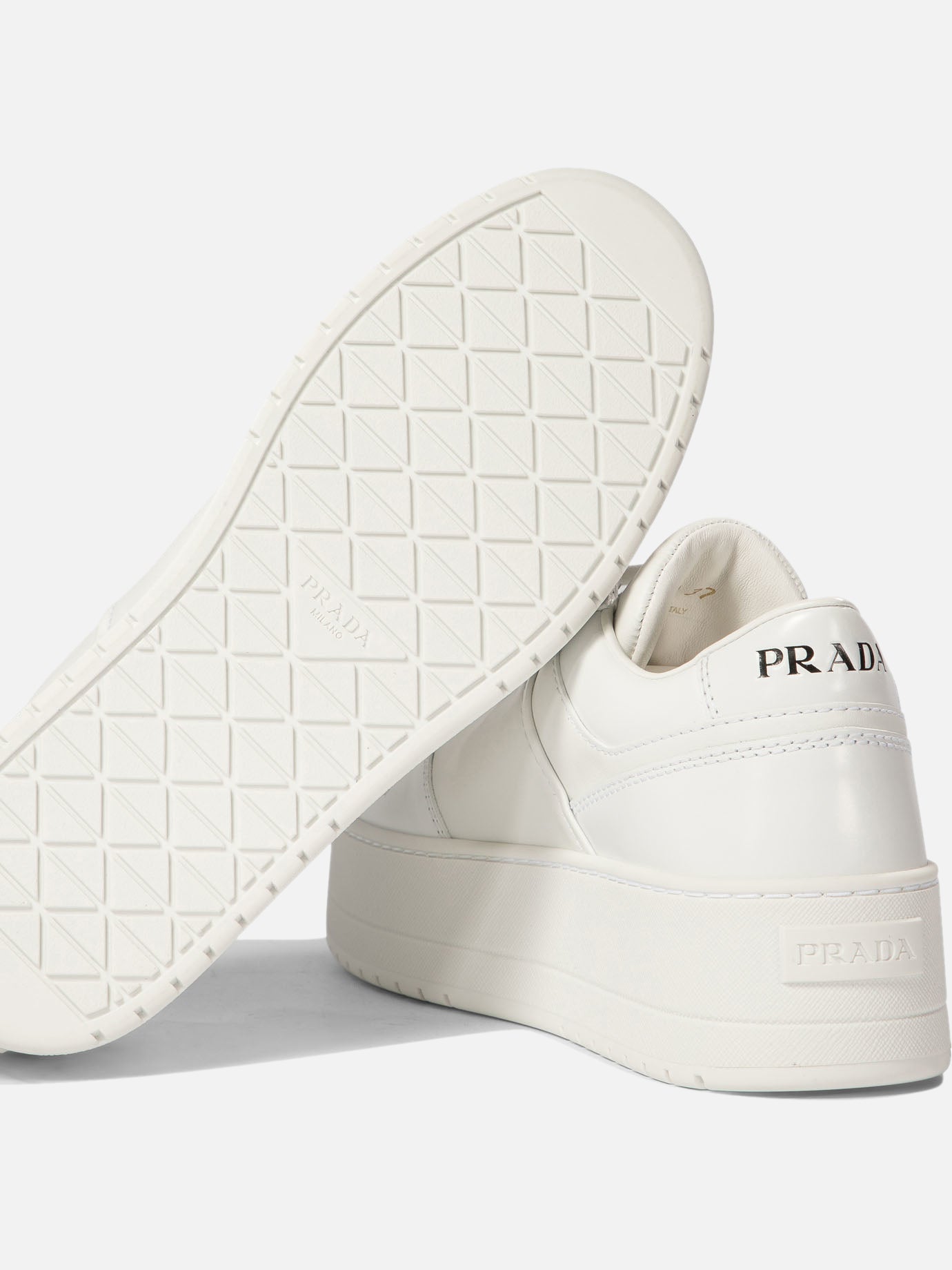 Low top sneakers 100% calf leather - 100% rubber  White - Prada Women | PDP | VIETTI Online Store | thumbnail_5