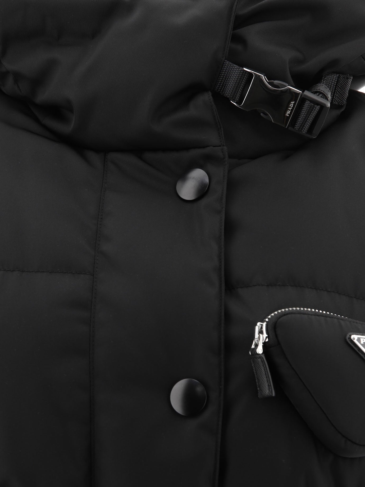 Piumini corti Solid colour  Nero - Prada Donna | PDP | VIETTI Online Store | Zoom-Modal_3

