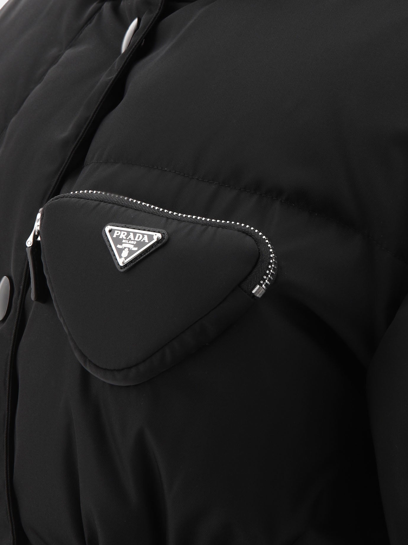 Piumini corti Solid colour  Nero - Prada Donna | PDP | VIETTI Online Store | thumbnail_4