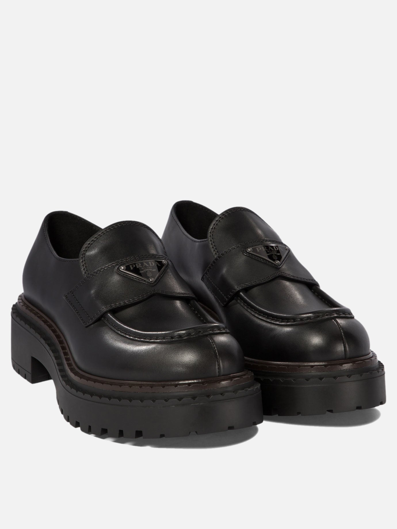 Prada Leather loafers Black