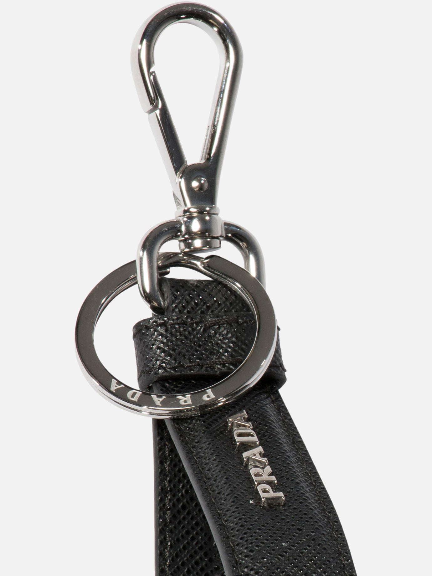 Prada Saffiano Leather Keychain 2024