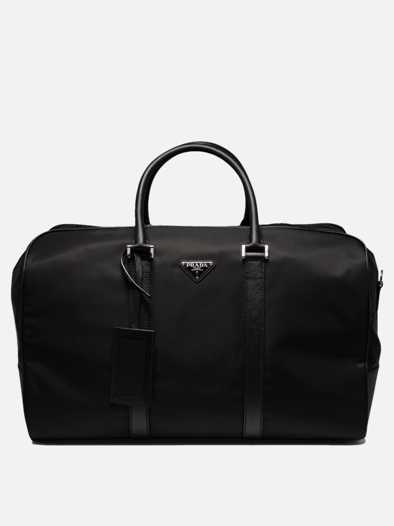 Prada Re-Nylon and Saffiano leather duffel bag Black