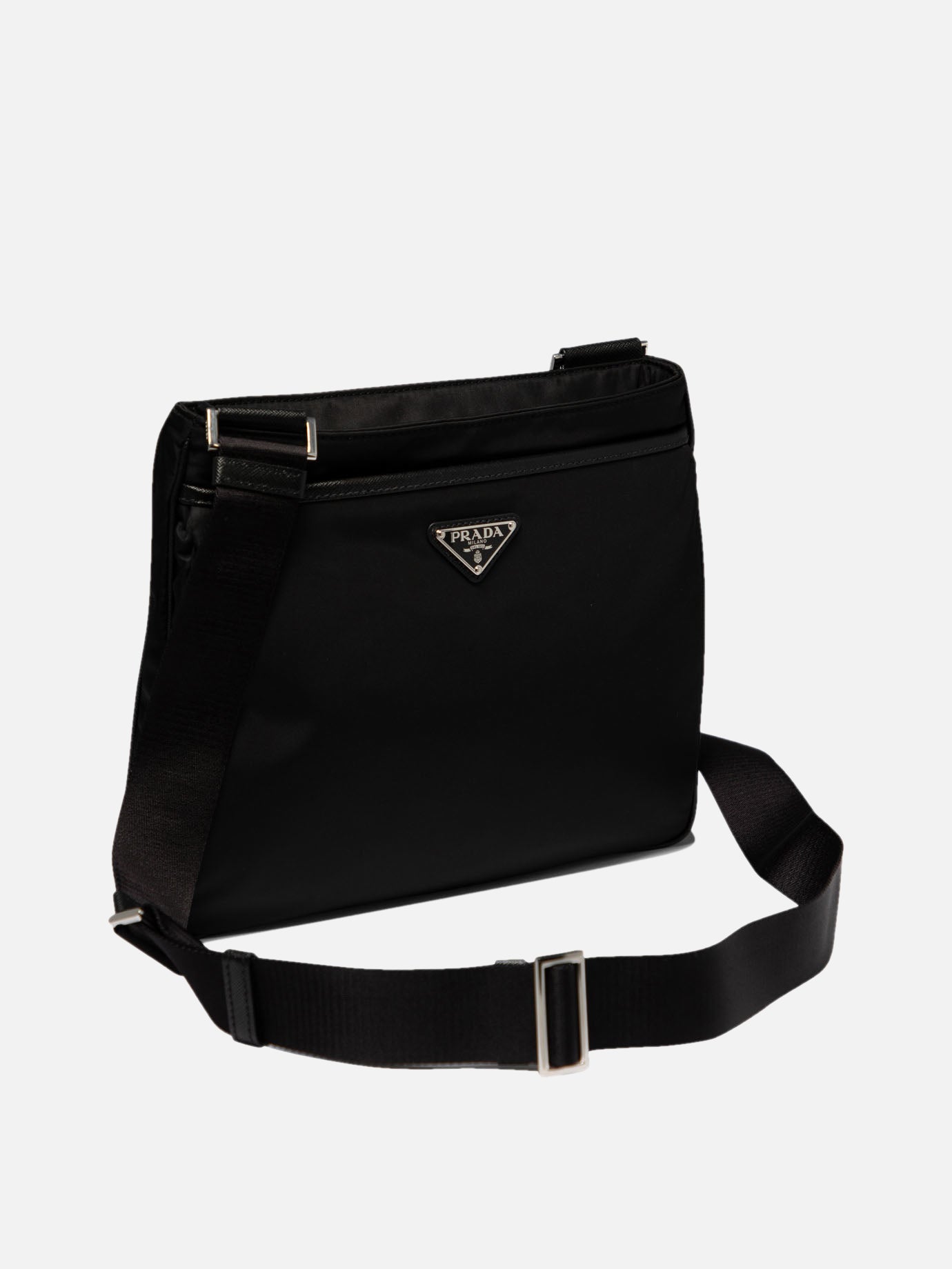 Re-nylon and Saffiano crossbody bag