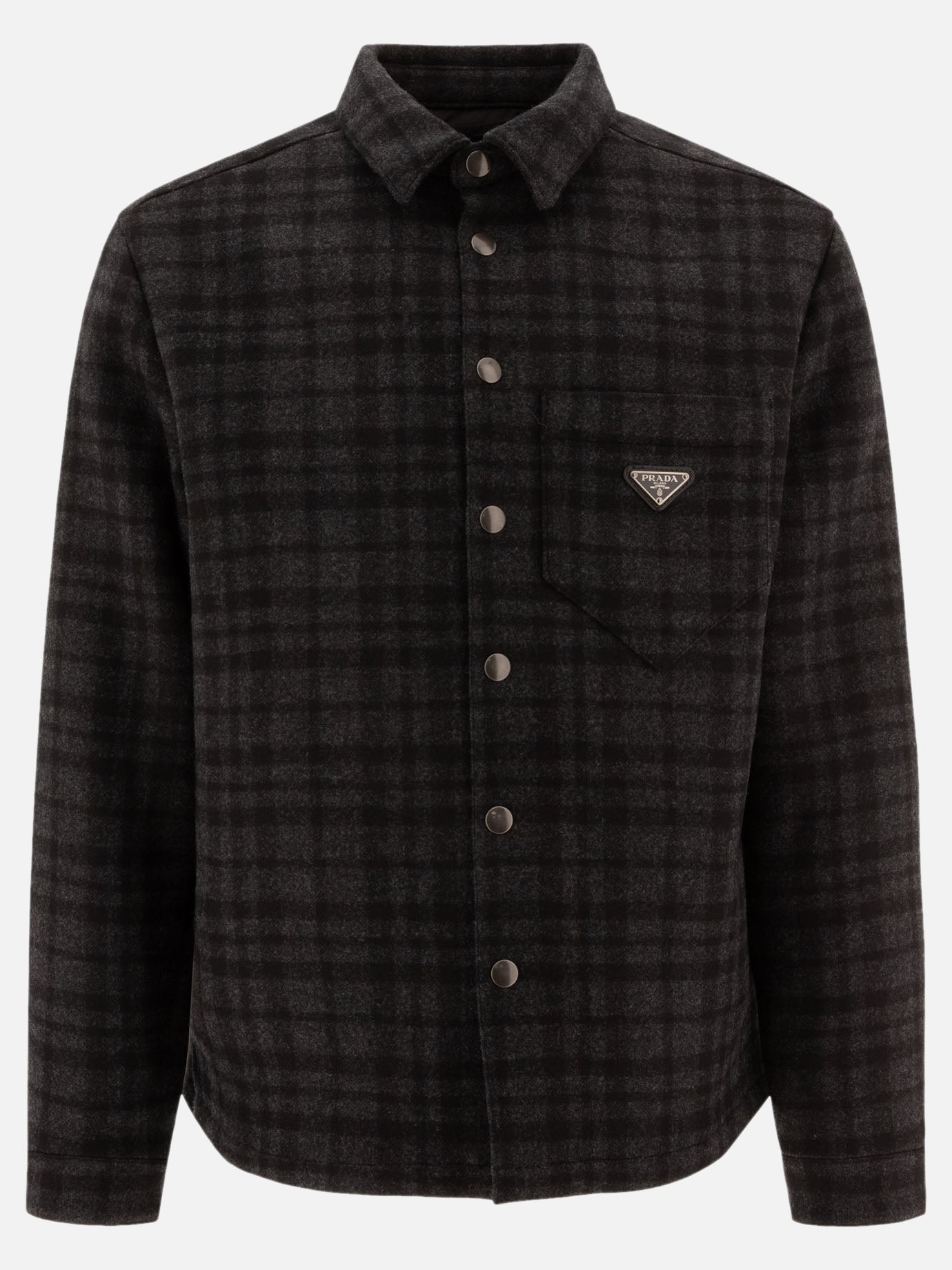 Giacche leggere & Trapuntate Check  Grigio - Prada Uomo | PDP | VIETTI Online Store | Zoom-Modal
