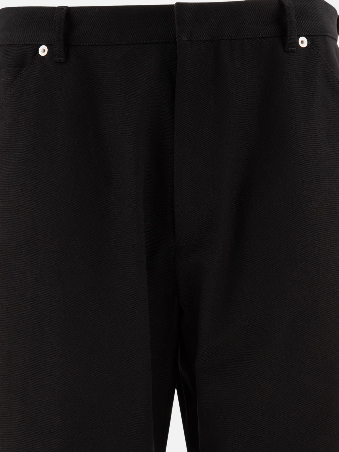 Prada Trousers with triangle logo Black