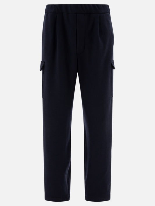 Cargo trousers in cashmere and wool