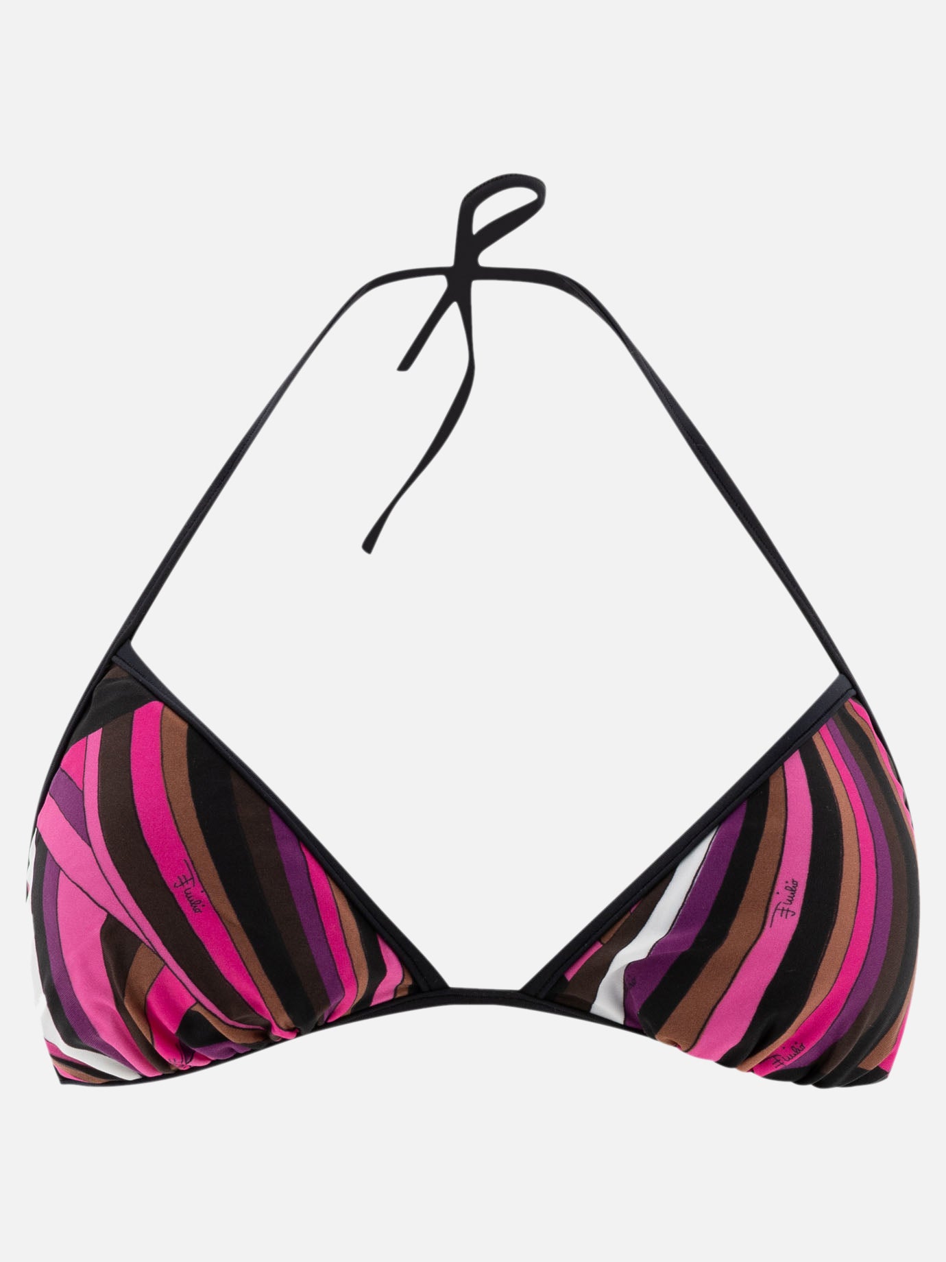 Pucci Iride-print bikini top Fuchsia