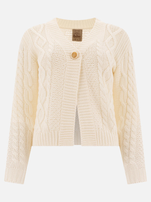 Cardigan Textured knit  Bianco - Rakkì Donna | PDP | VIETTI Online Store 
