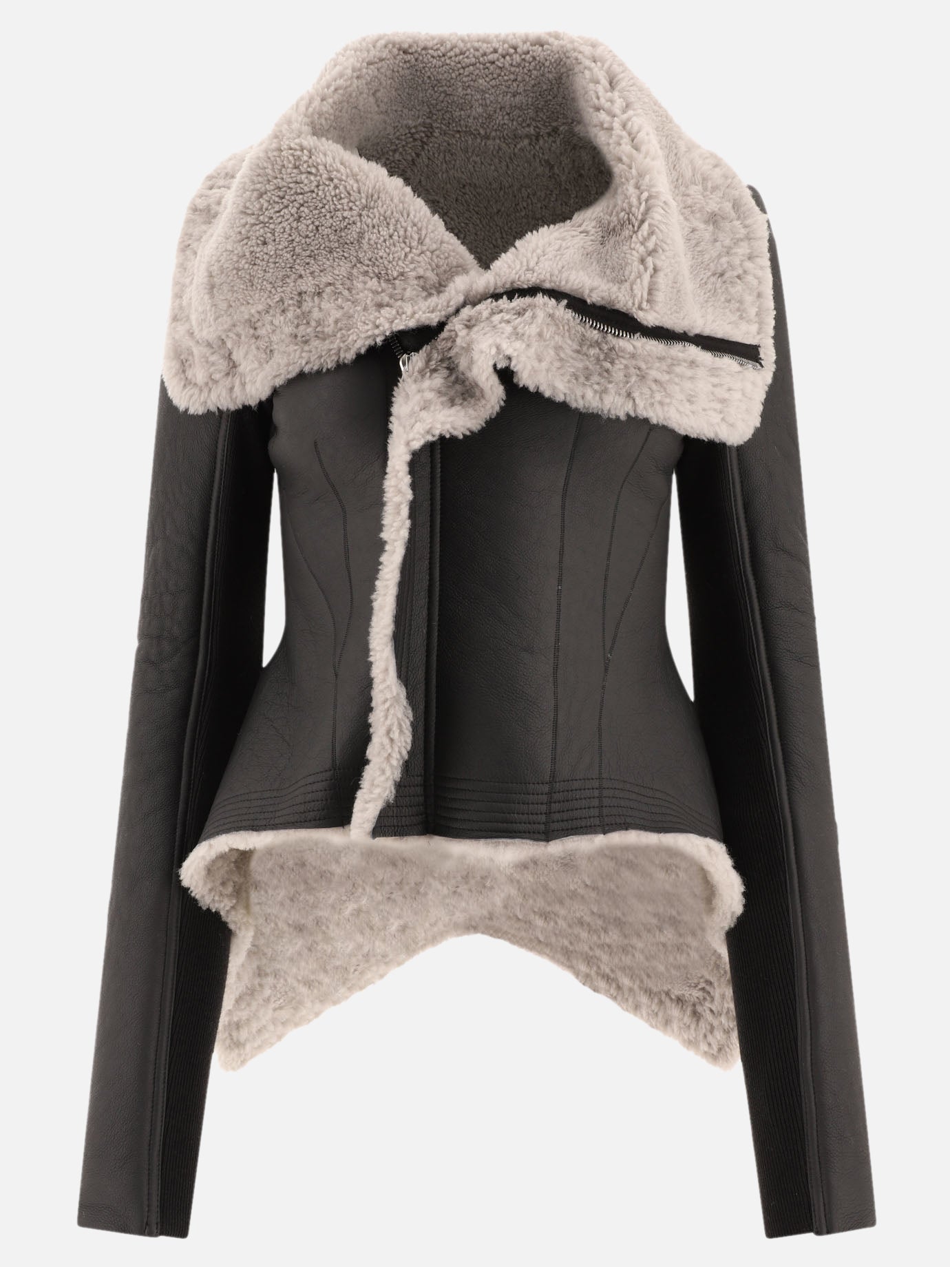 Giacche in pelle Solid colour  Nero - Rick Owens Donna | PDP | VIETTI Online Store | thumbnail