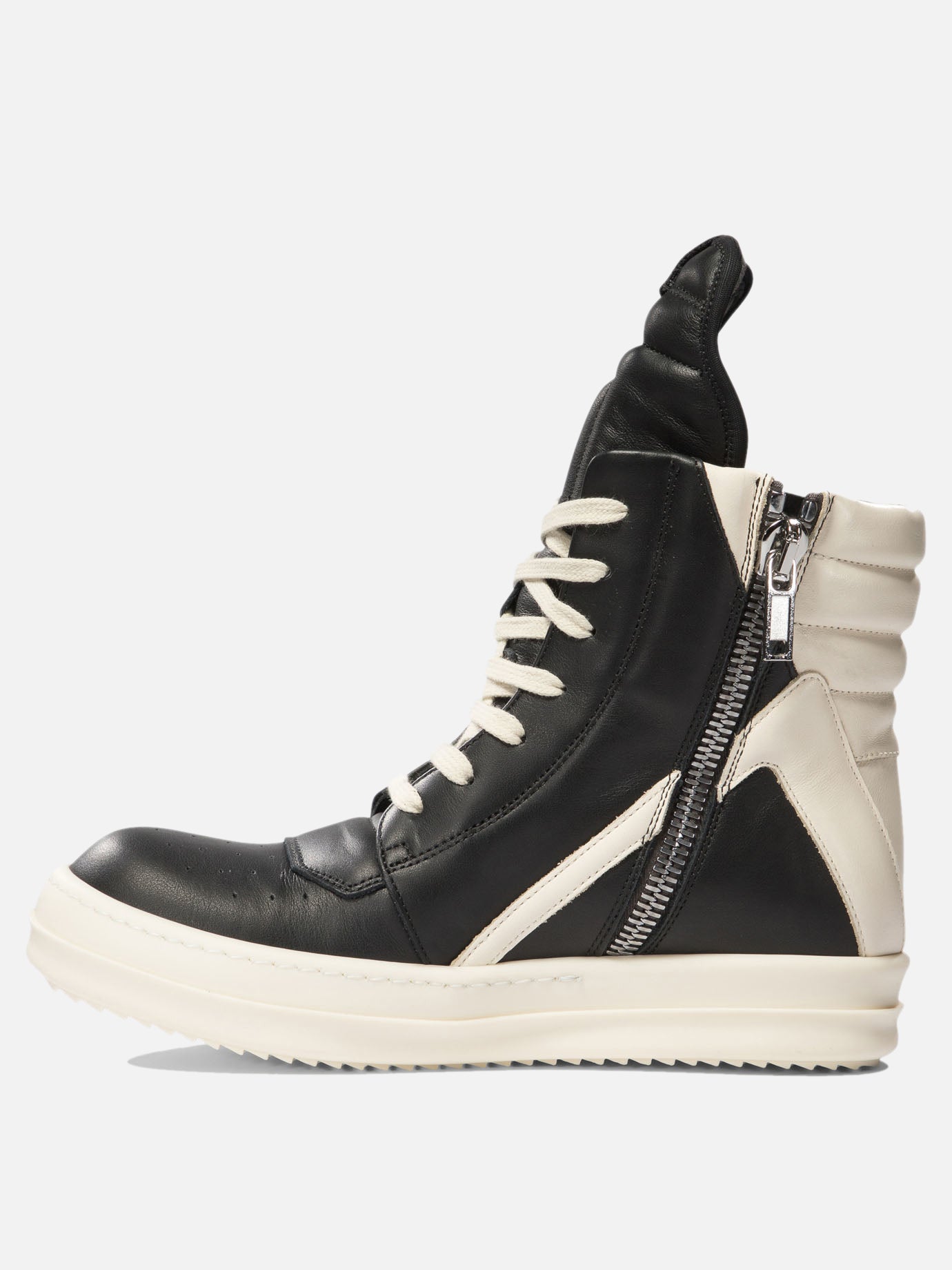 High top sneakers 100% calf leather - 100% rubber  Black - Rick Owens Women | PDP | VIETTI Online Store | thumbnail_3