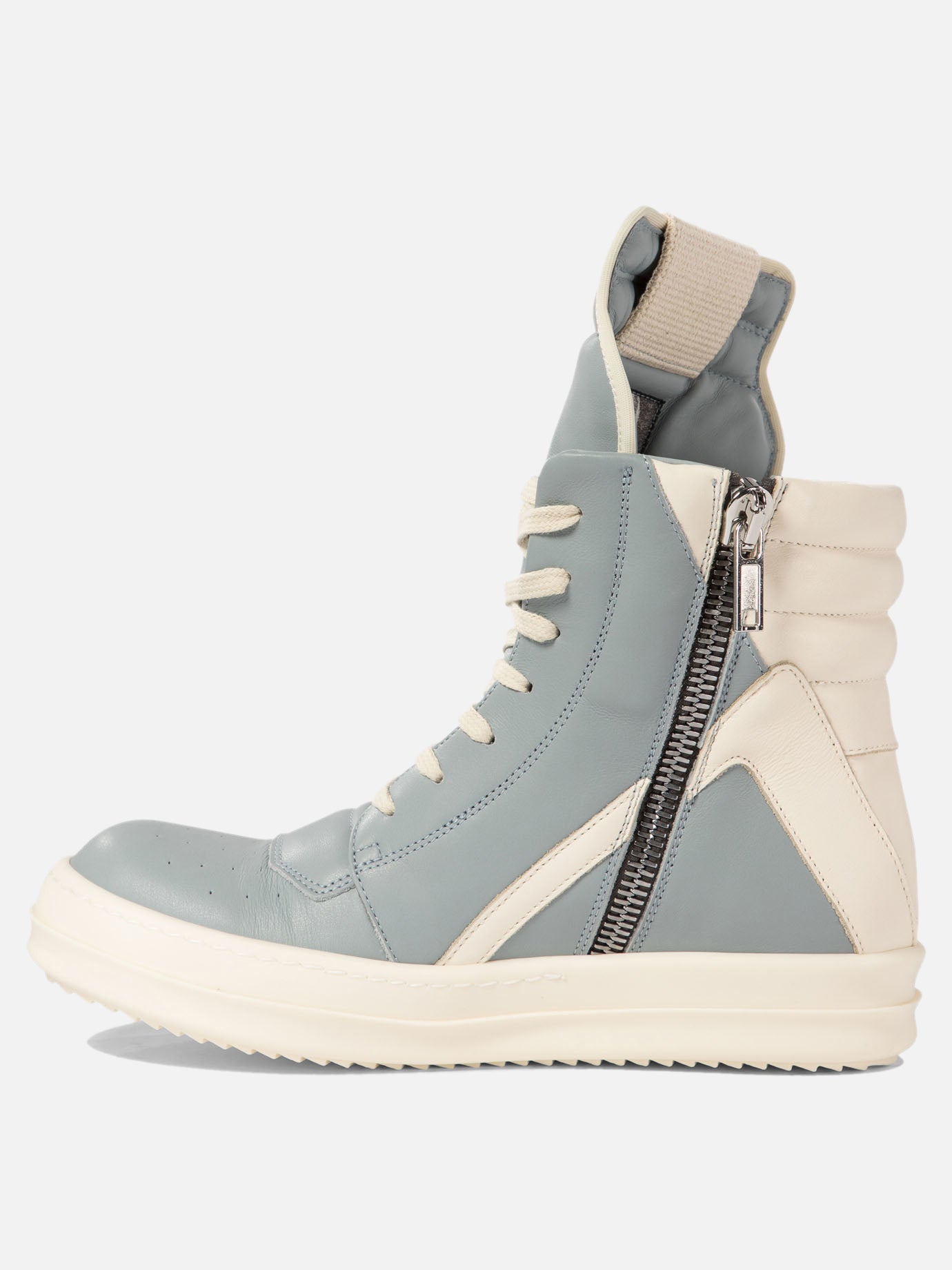 Sneaker alte 100% calf leather - 100% rubber  Azzurro - Rick Owens Donna | PDP | VIETTI Online Store | thumbnail_3