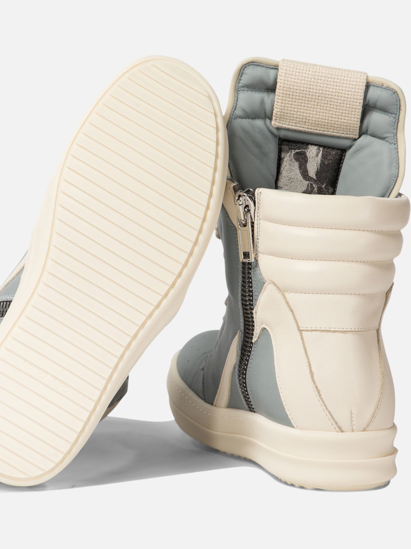 Sneaker alte 100% calf leather - 100% rubber  Azzurro - Rick Owens Donna | PDP | VIETTI Online Store | thumbnail_5