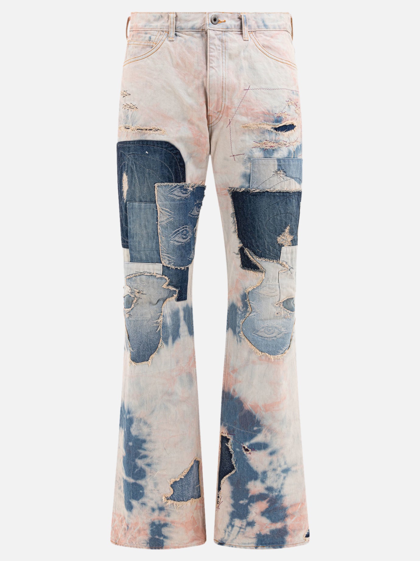 Flared jeans Denim  Light blue - KAPITAL Men | PDP | VIETTI Online Store | thumbnail
