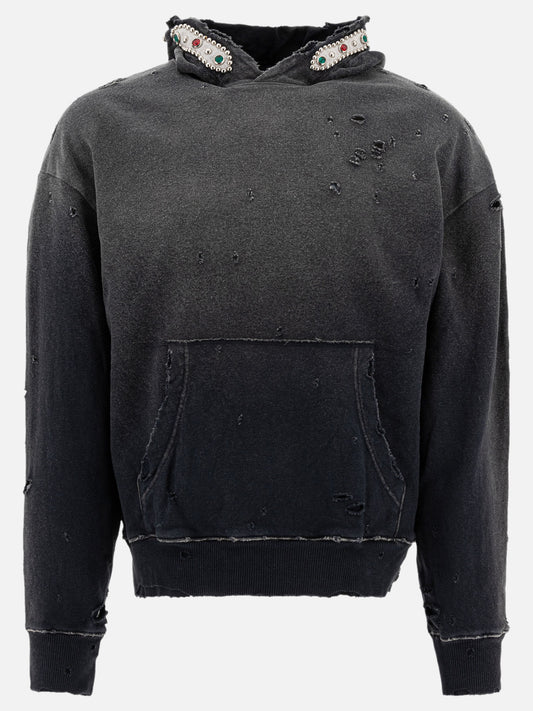 KAPITAL "Studs Thriller Distressed" hoodie 10469286_3 Black 1