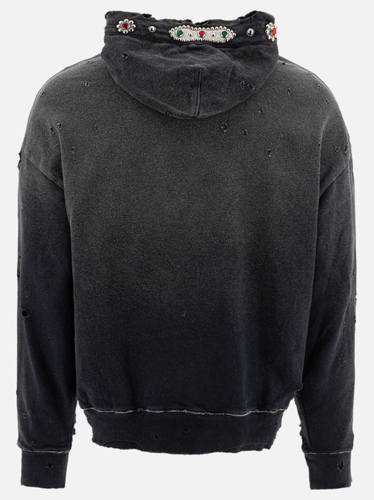 KAPITAL "Studs Thriller Distressed" hoodie 10469286_3 Black 2