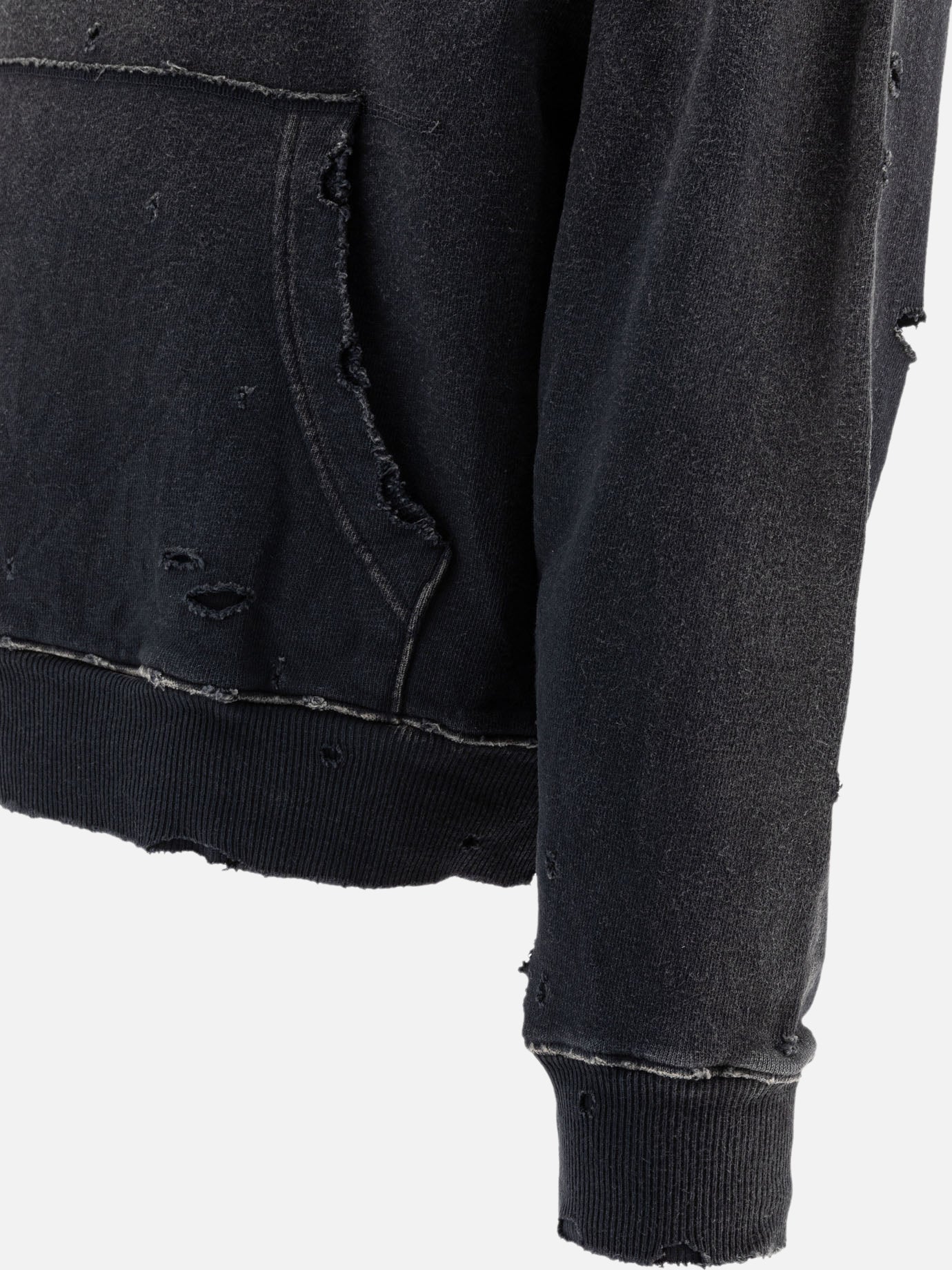 KAPITAL "Studs Thriller Distressed" hoodie Black