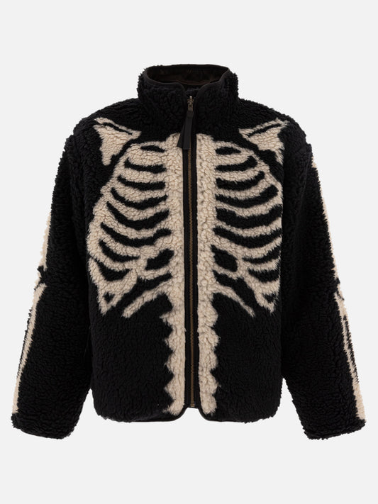 KAPITAL "Bone reversible Boa" fleece jacket 11507410_4 Black 1